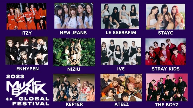 Final LineUP KBS 2023 Music Bank Global Festival