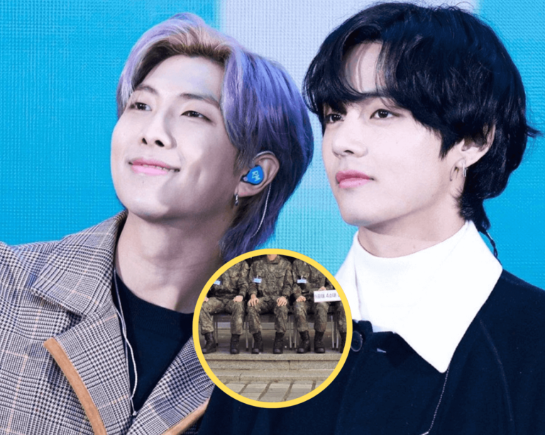 RM BTS dan V BTS Pertama Kali Terlihat Mengenakan Seragam Militer ...