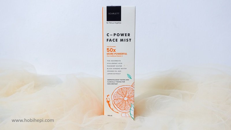 kemasan kardus scarlett c-power face mist