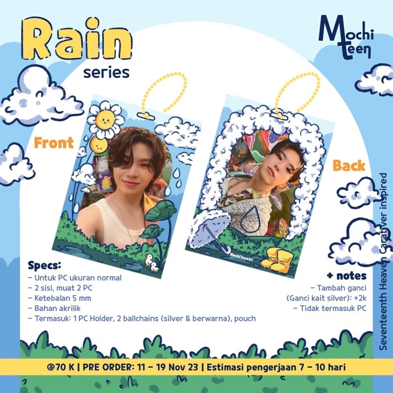 PC holder SEVENTEEN - Tema Hujan yang Lucu